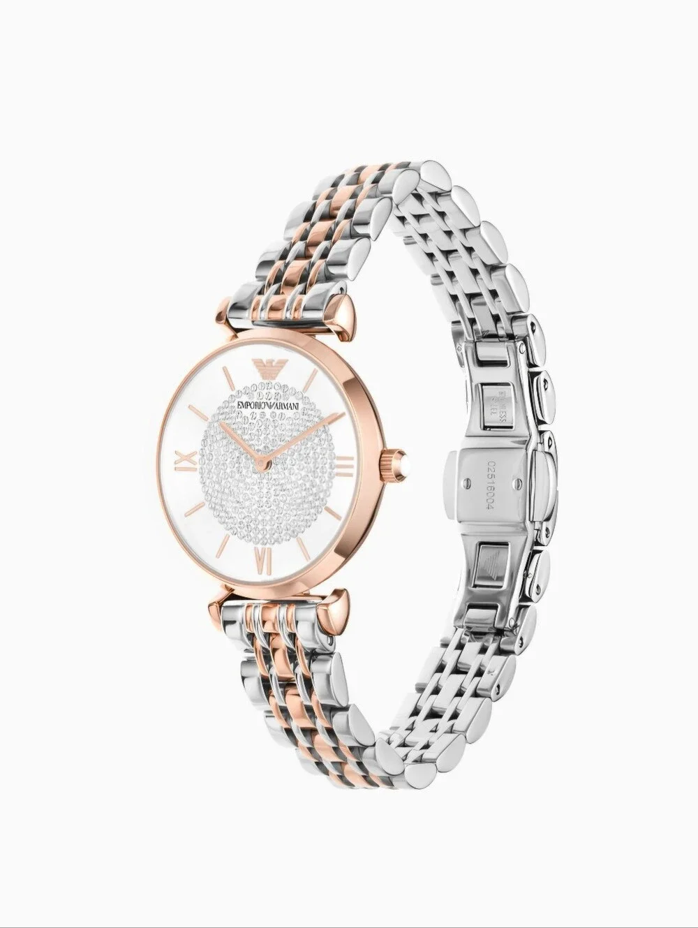 Emporio Armani Women's Two-Hand Two-Tone Stainless Steel Ladies Watch